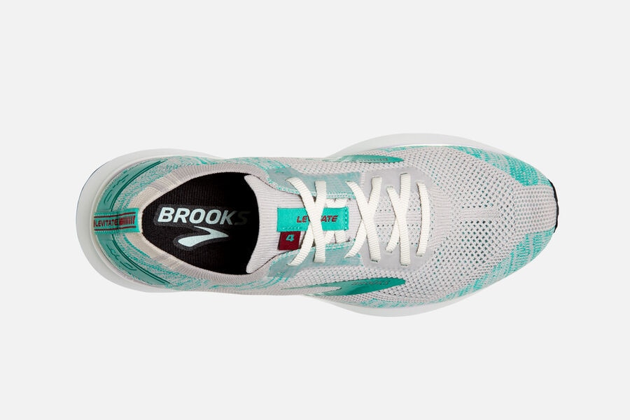 Brooks Levitate 4 Road Loopschoenen Dames - Grijs/Turquoise - 571826FEA